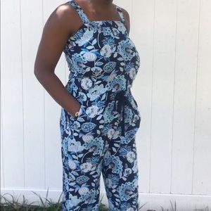 🆕 NWT LOFT Blue Paisley Print Jumpsuit Sz 10T